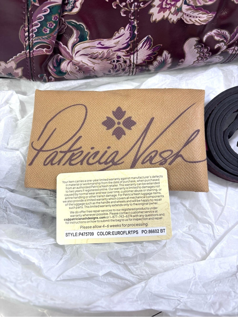Patricia Nash Verbania Sm Leather Frame C/B. EuroFlrtps. - Picture 11 of 15